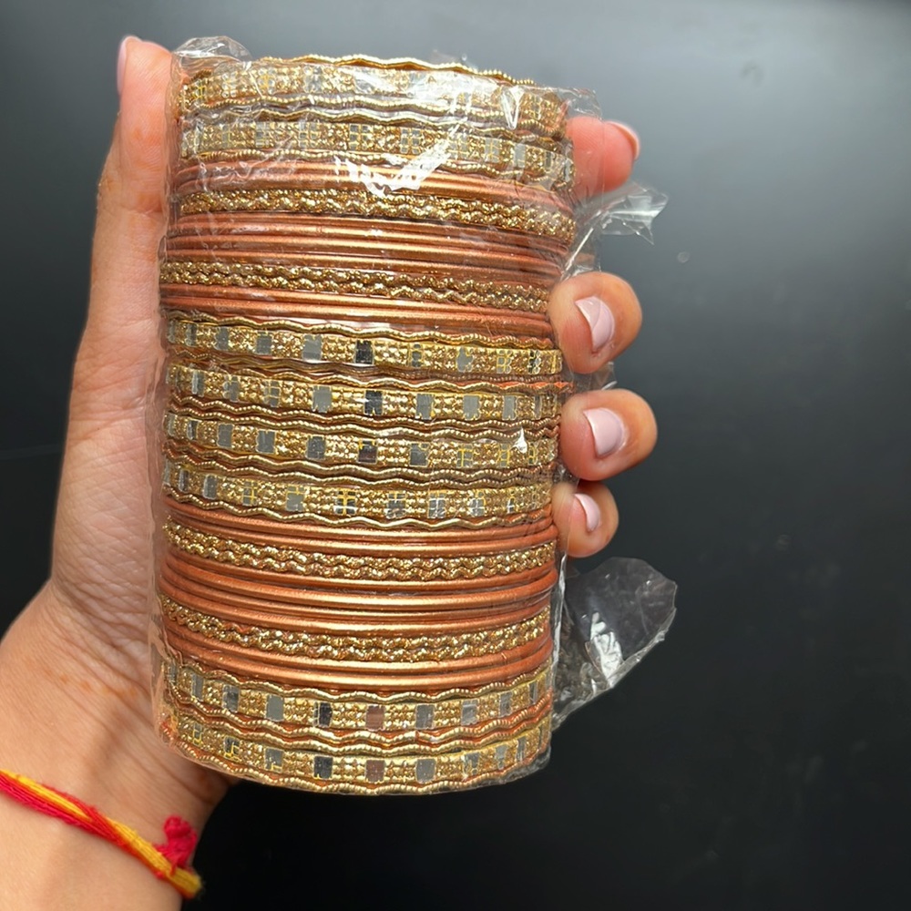 🍊 Rusty orange bangle set - ready to wear!